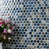 Wholesale price for 28mm gradient color penny round shape ceramic fancy mosaic tiles