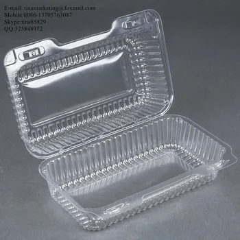 Rectangular Clear Clamshell Plastic Hinged Food Container / Oven Ready ...