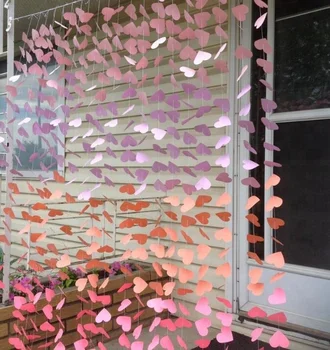 pink paper garland