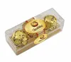 Diaphanous Diamond Small Size 3pcs Golden Chocolate Wafer Ball