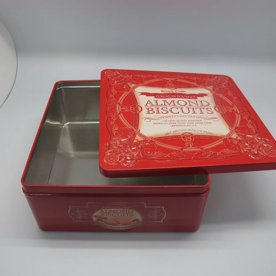 Metal Material Food Safe Tin Can Tin Box For Cookies Embossed Tin Box Buy Embossed Tin Box
