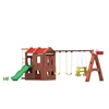 Super luxurious nature forest children's plastic slide combination outdoor swing amusement park HFB07902