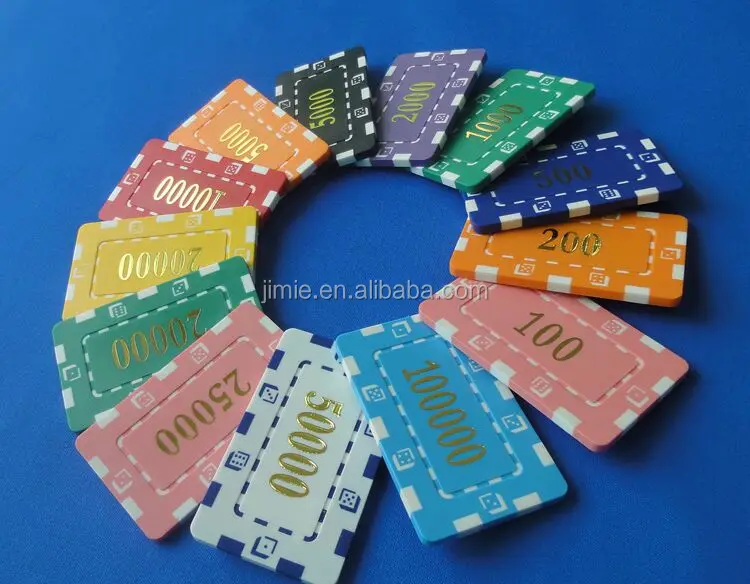 Square Rectangular Poker Chips With Gold Stamping Buy Square Poker