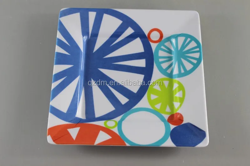 8" Melamine Square Plate 21x21cm Sales Promotion