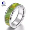 Gentdes Jewelry Customized 2019 fashion Wholesale Men's Silver Tungsten Carbide Wedding Ring for men with Stabilized Wood inlay