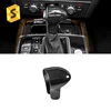 ES N-AD-041 Left Hand Driver Real Carbon Fiber Speed Gear Shift Knob Cover Cap Sticker Trim For Audi A4 A5 A6 A7 Q5 Q7 S6 S7