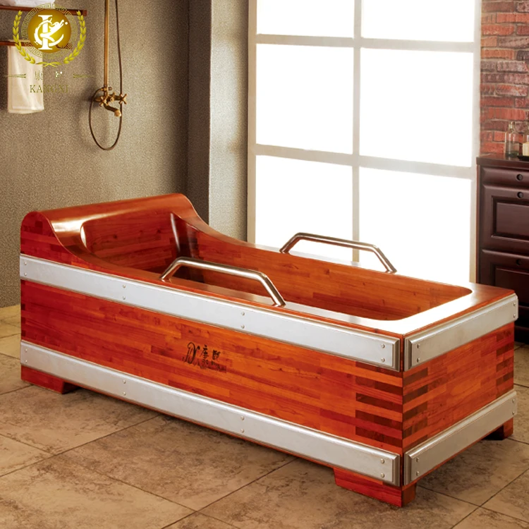 China Luxury Cheap Shower Soaking Tubs Wooden Bathtub For Fat People