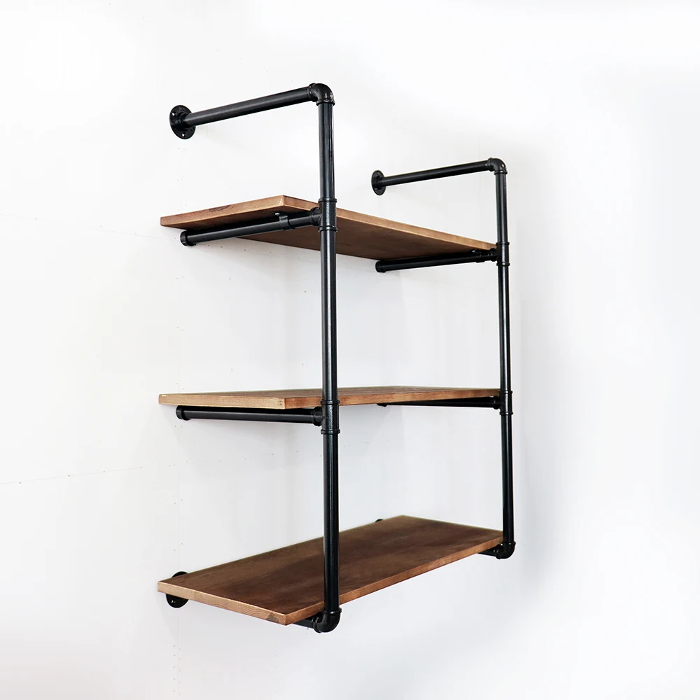Industrial Pipe Ladder Shelf Vintage Display Rack Rustic Floating