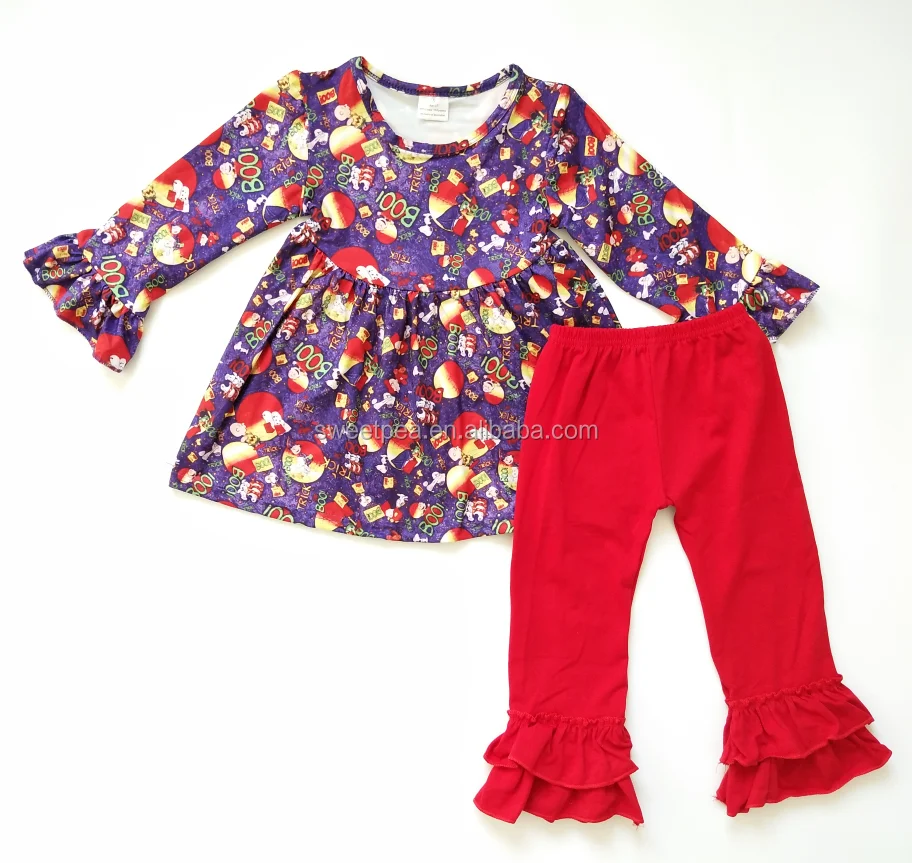Hot Sale Series Girls Kids Clothes Long Sleeve Set Wholesale Children's