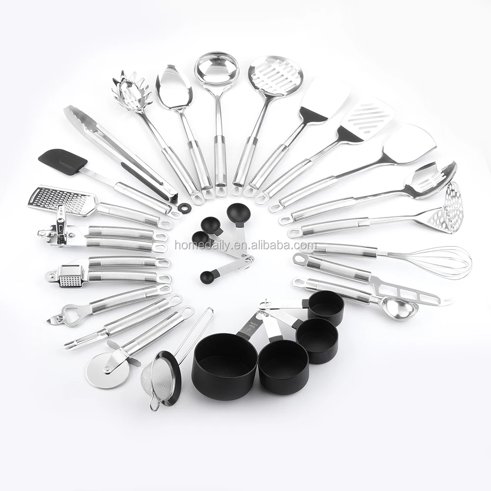 Stainless Steel Kitchen Utensil Set 29 Cooking Utensils Nonstick