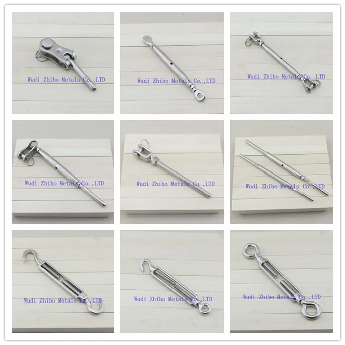   High Polished Stainless Steel Open Body Turnbuckles Standard Turnbuckle Mini Small Turnbuckle M5 To M20  