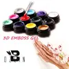 New 12 color Nails Art glue paint nail products of 3D emboss gel uv gel,sculpture uv gel