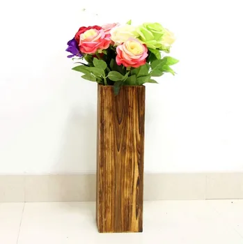 Newest Square Wood Flower Vase Buy Wooden Flower Vases