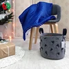 Alibaba Express Christmas Gift Free Sample pure handmade round felt storage basket