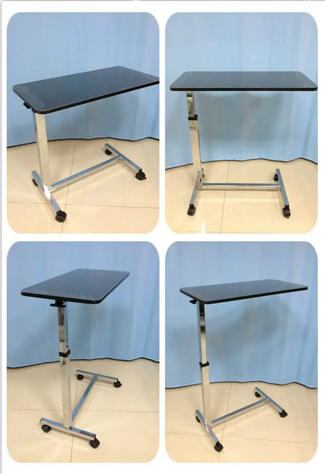 XF688b Wood ABS top Height adjustable hospital over bed table