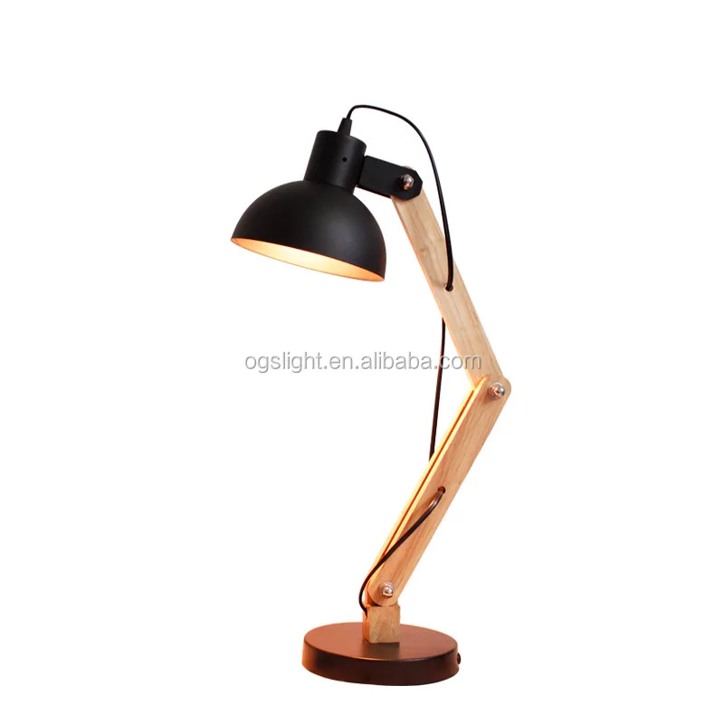 110v 240v Iron Fancy Nordic Simple Wooden Table Lamps Modern Art