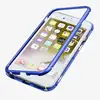 full Magnetic Adsorption Shockproof metal aluminum bumper Tempered glass back cover case for iPhone 8 7 6 Plus XS 11 pro Max XR
