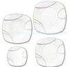 latest design simple colorful stripe design, french dinnerware sets porcelain square plate