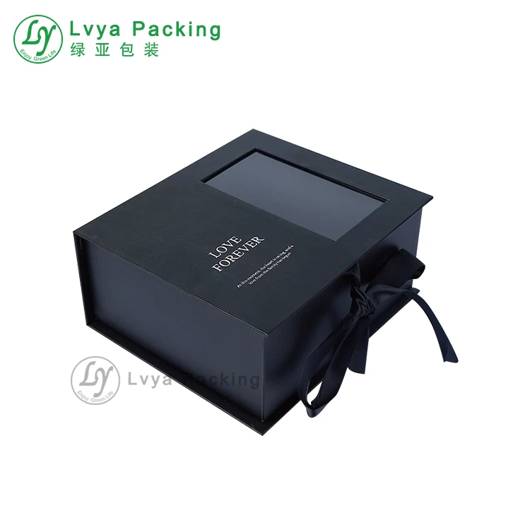 Luxury Paper Packaging Box Custom Logo Printed Black Matte Paper Gift