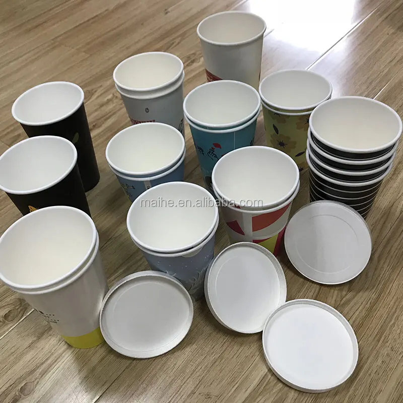 New Design Disposable Paper Coffee Cups With Paper Lid