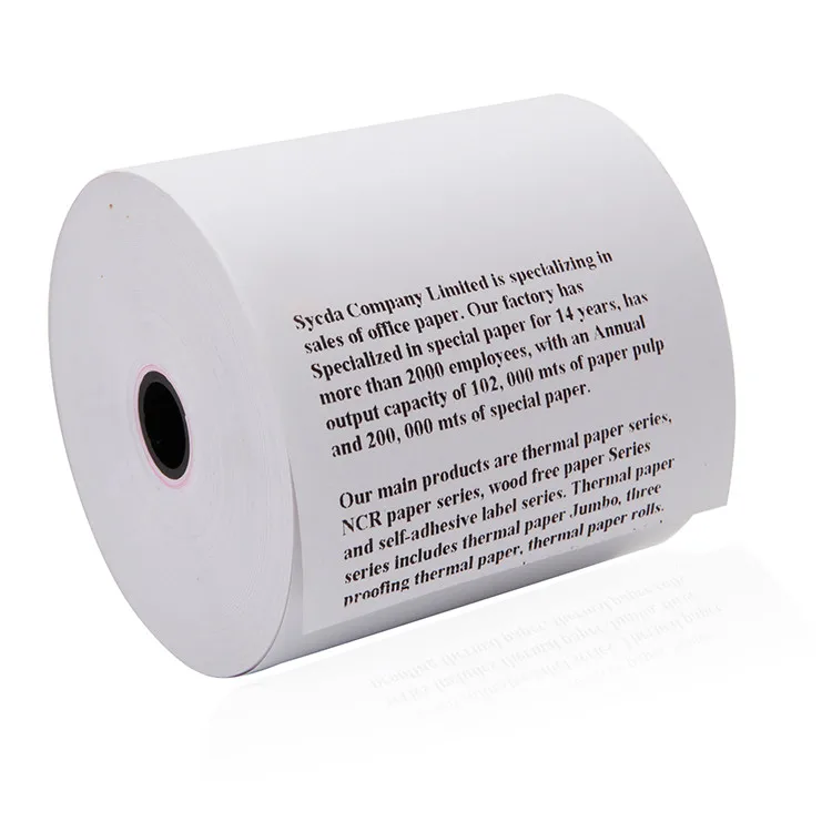 Good Quality Specialized Paper Thermal Cash Register Rolls POS Machine Pre-printed Thermal Roll 80*80