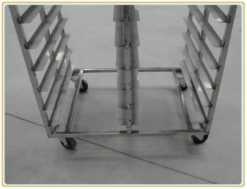 Bread Oven Trolley Bakery Oven Cart Stainless Steel Kitchen Trolley