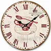 custom clock face wall round quartz wooden clock
