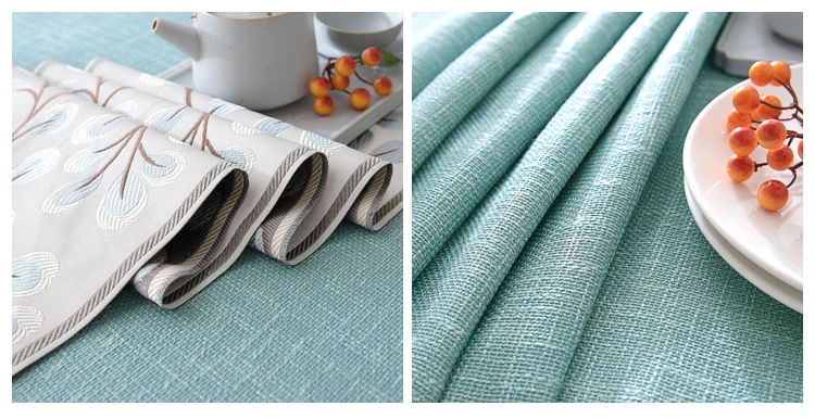 Customized Nordic Japanese fabric cotton and linen simple modern round rectangular table cloth