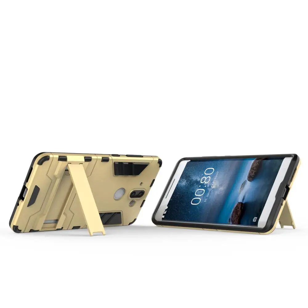 Hot sale shockproof hybrid case cover armor iron man Slim Armor TPU+PC phone case for Nokia 6 8 9