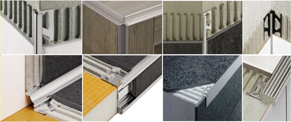 Waterproof Aluminium Tile Edging Strip Ceramic Stair Nosing Waterproof Aluminium Tile Edging Strip Ceramic Stair Nosing