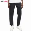 China factory 12 oz denim 100%cotton non-stretch stonewashed bleach custom leather patch men black straight crazy age jeans