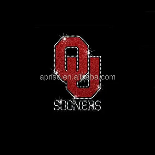 Oklahoma University Sooners Iron-on Rhinestone Transfer Bling