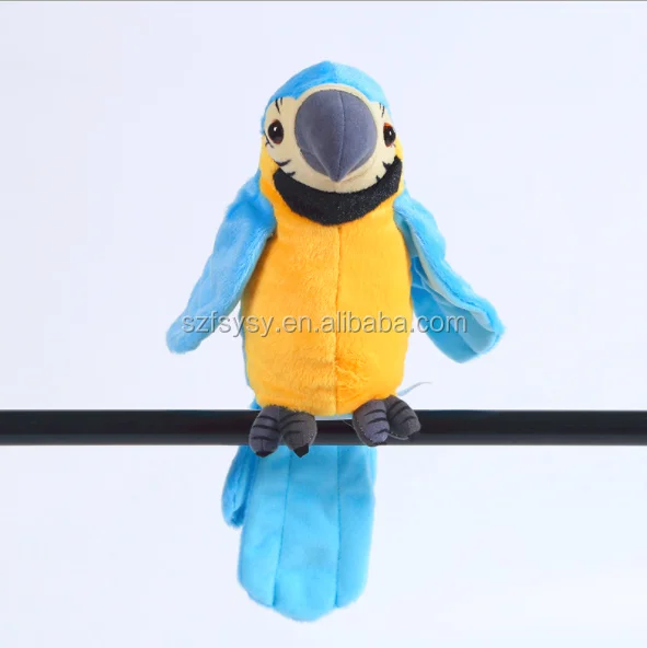 talking parrot plush toy