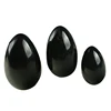 High qualityBlack obsidian Drilled Vaginal Exercise jade eggs for Women, 3Size Per Set, Passed Rohs Tests