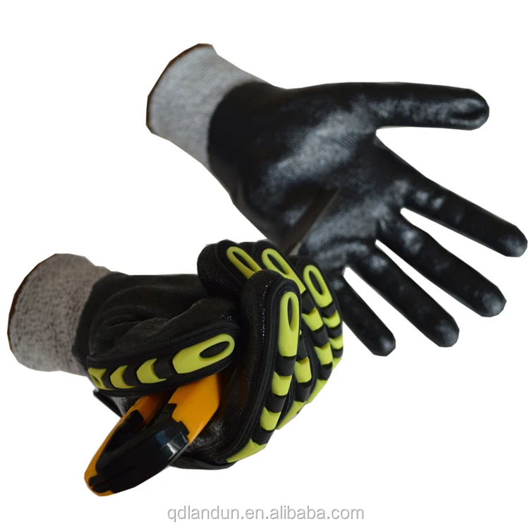 Oil Cut Abrasion Resistant Impact Mechanic Gloves With Tpr Buy Custom