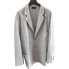 2018 autumn in-stock latest fashion man jacket two button light grey casual blazers for men