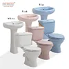 Top quality sanitary wares white color toilet seat with wash basin