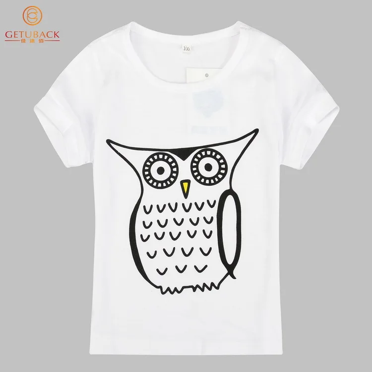 2015 New Cartoon Children T Shirts Summer Style 7 Designs 12M 7T Kid Short T Shirt