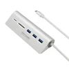 Aluminium Alloy triangle 5 port USB-C Hub SD/TF Card Reader and 2 USB 3.0 for Mac, all type c devices