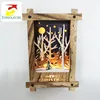 Plywood Laser Cut Light Up Christmas Scene