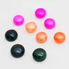 6.5-7.0mm high quality AAA grade flat bread semi-circular non-porous luster freshwater pearl jewelry button-shaped loose beads