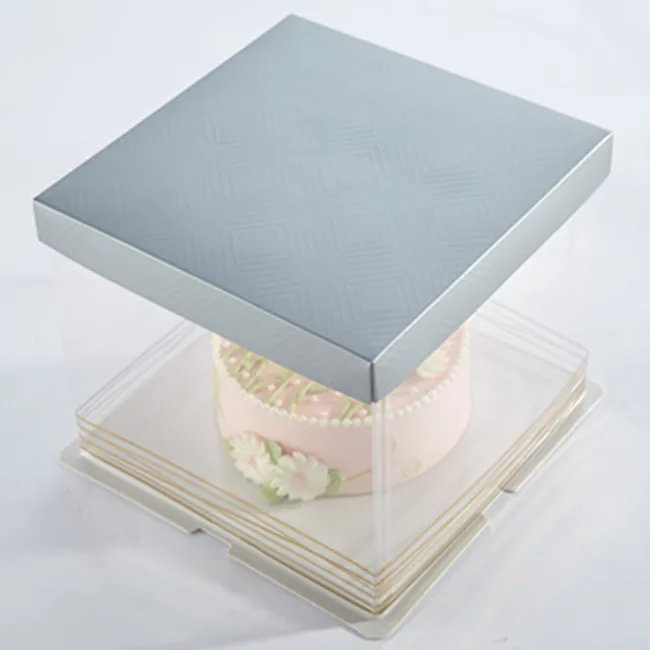New Design Hot Sale Top Quality Wholesale Price Tall Cake Box/clear