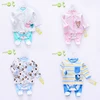 baby cloth 3pcs set footie jumpsuits wholesale Pa yi fang Newborn clothes Cotton baby suits