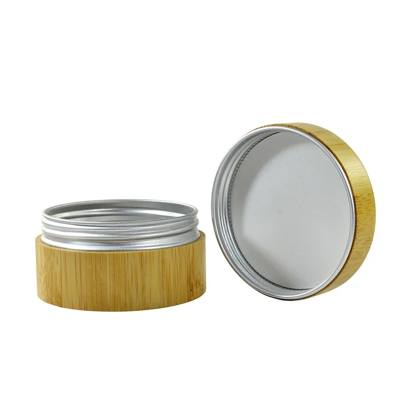 Download Wholesale Empty Cosmetic Plastic Jar With Bamboo Lid 30g ...