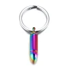 Custom Logo Fashion Rainbow Openable Cremation Urn Bullet Keychain Ashes Blank Key Ring For Family Friend Gift