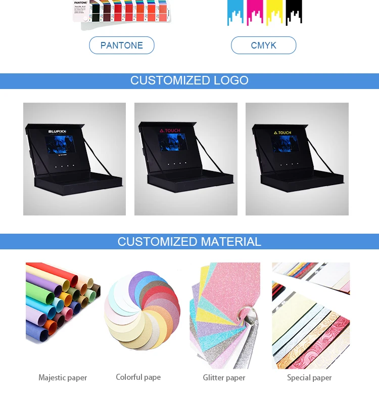 7"lcd video gift box