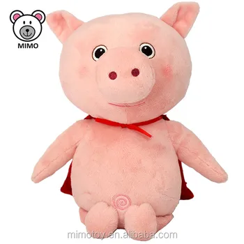 soft pink pig dog toy