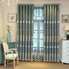 Manufacturer's new European style curtain thickening chenille shading cloth high precision embroidery custom curtain