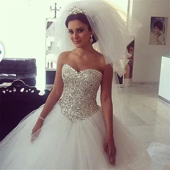 Corset Wedding Dresses with Bling