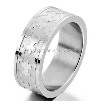 stainless steel puzzle ring